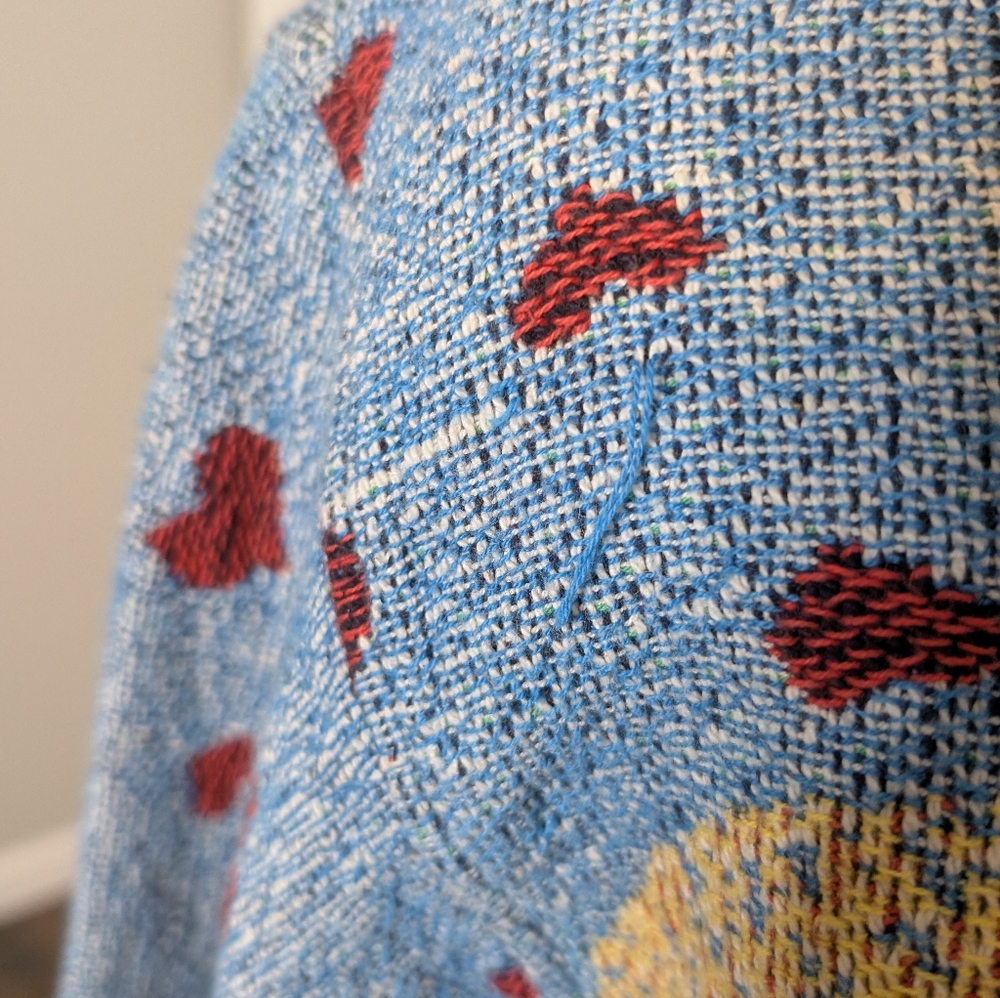 Sugar Street Weavers Betty Boop Vintage 90s Tapestry Sweater Vintage Cartoon M - Picture 2 of 10